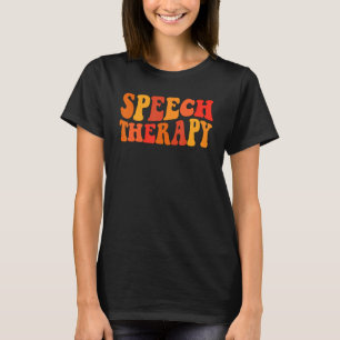 Camiseta Fall Speech Therapy Groovy SLP Speech Language Pat