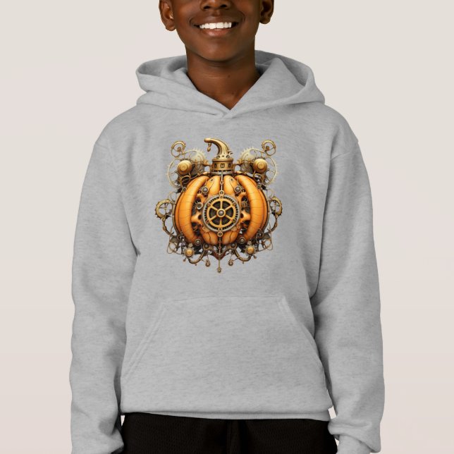 Camiseta Fall Steampunk Pumpkin Hoodie (Frente)