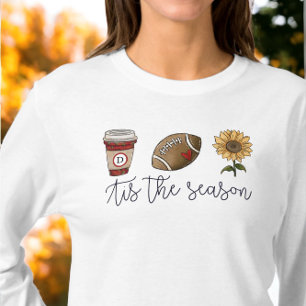 Camiseta Fall Tis the Season Inicial Coffee Flower