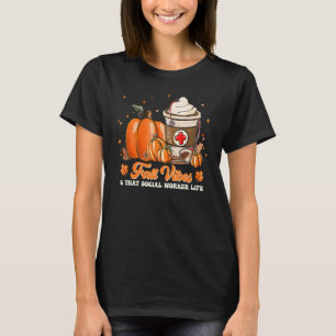 Camiseta Fall Vibes & Aquele Trabalhador Social Pumpkin Spi