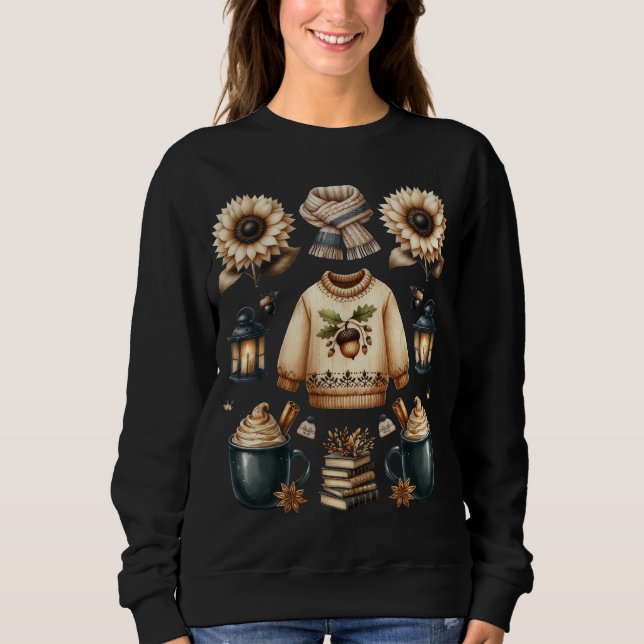 Camiseta Fall Vibes Autumn Thanksgiving Pumpkin Holiday  (Frente)