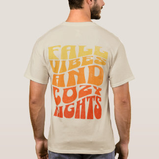 Camiseta Fall Vibes e Cozy Noites