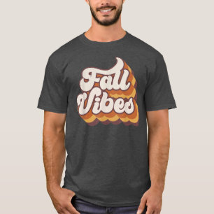 Camiseta Fall Vibes Retro Vintage Fall Season Obrigados de 