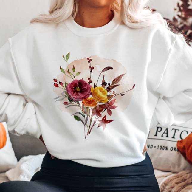 Camiseta Fall Watercolor bouquet (Criador carregado)
