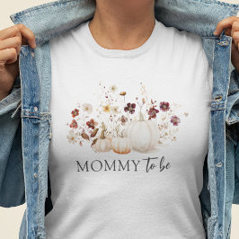 Camiseta Fall Wildflower Baby Shower Mommy To Be