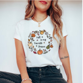 Camiseta Fall Wreath Cote- Fall é a minha estação favorita