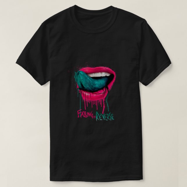 Camiseta Falling In Reverse - Official Merchandise - Lips T (Frente do Design)