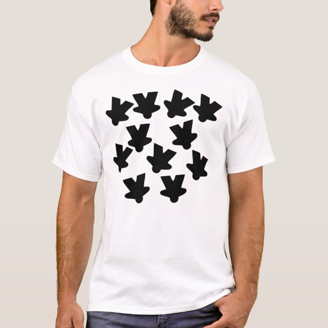 Camiseta Falling Meeples - Basic (Frente)