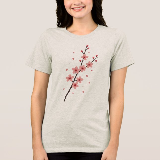 Camiseta Falling Sakura Blossoms (Frente)