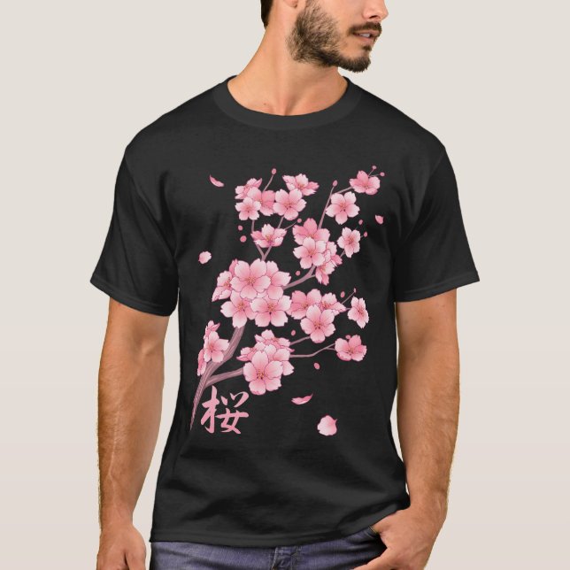 Camiseta Falling Sakura Cherry Blossom (Frente)