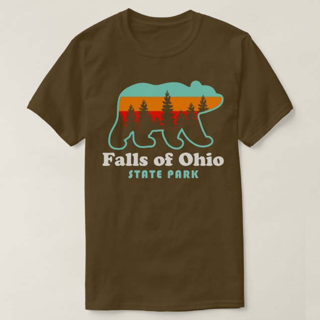Camiseta Falls of Ohio State Park Bear sville Indiana (Frente do Design)