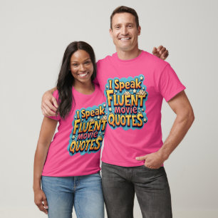 Camiseta Falo Citações de Filmes Fluentemente Arte Pop Retr