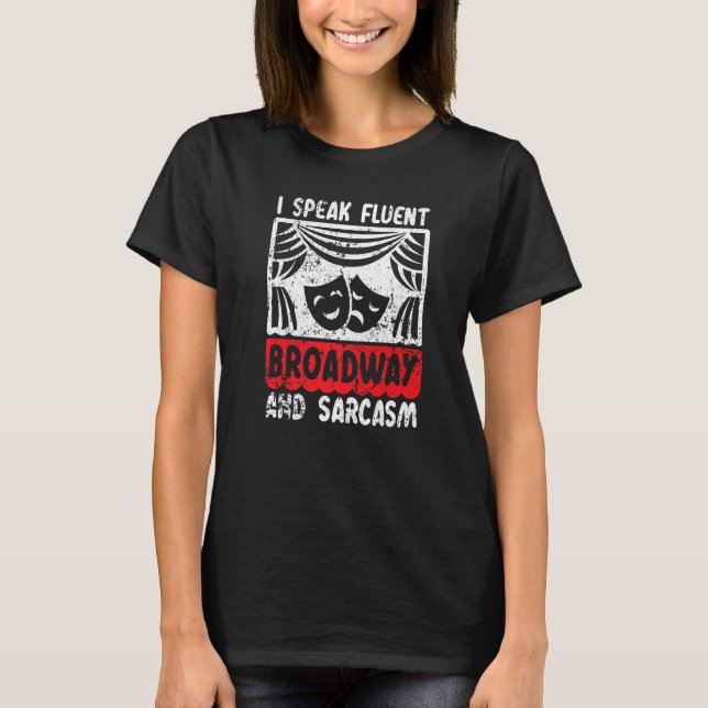 Camiseta Falo De Fluent Broadway E Nerd De Teatro De Sarcas (Frente)