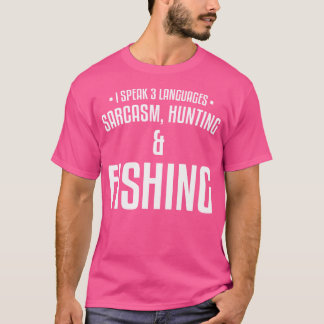 Camiseta Falo Em 3 Línguas Caça E Pesca De Sarcasmo