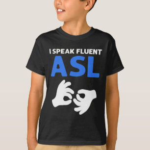 Camiseta Falo Fluent ASL. Sinal de Mão - Sinal de ASL - Sur