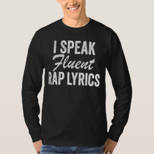 Camiseta Falo Fluent Rap Lyrics Cantando Rapper Music Vin