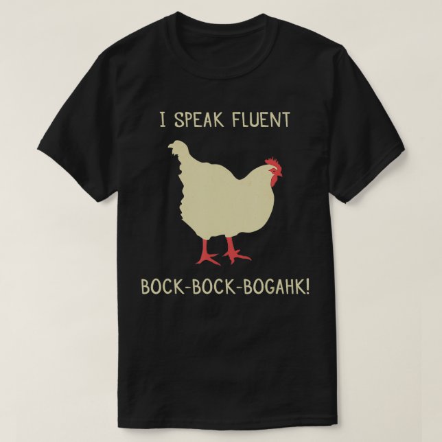 Camiseta Falo Frango Fluent BockBockBogahk Engraçado (Frente do Design)