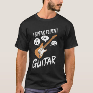 Camiseta Falo guitarra fluentemente Tocador de Baixo Pun Gu