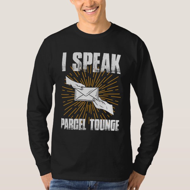 Camiseta Falo Parcel Tounge Postal Worker Mail Carrier (Frente)