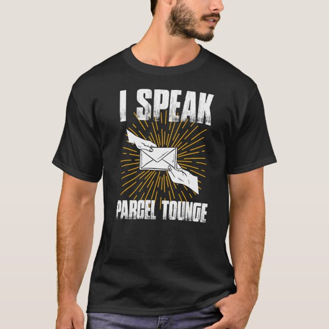 Camiseta Falo Parcel Tounge Postal Worker Mail Carrier (Frente)
