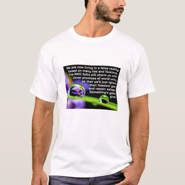 Camiseta Falsa realidade (luz) (Frente)