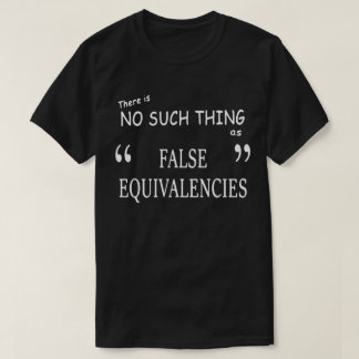 Camiseta "Falsas Equivalências" (DARK)