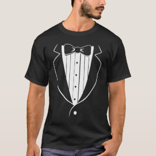 Camiseta Falso Tuxedo - Figurino Branco do Halloween