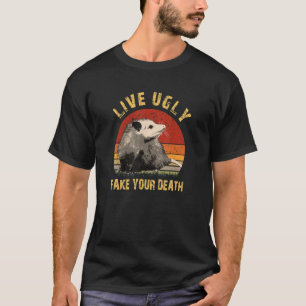 Camiseta Falso Vivo Sua Morte Oculta Gatos Feios