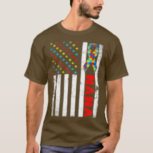 Camiseta Fama de Sensibilização da Bandeira Americana Nana