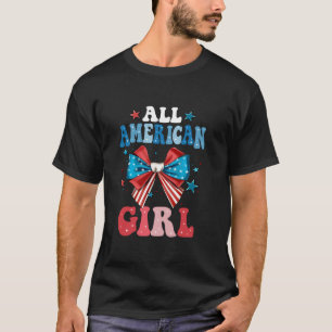 Camiseta Família All American Girl Coquette Arco 4 de julho