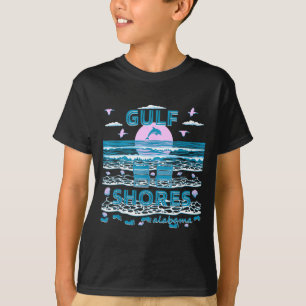 Camiseta Família Amorosa de Golfinhos Fofos Gulf Shores Al 