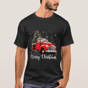 Camiseta Família Árvore de Natal Vintage Feliz Natal Caminh