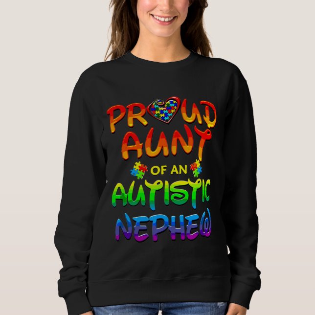 Camiseta Família Autismo Conscientista Tia Orgulhosa Do Nep (Frente)