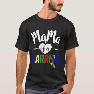 Camiseta Família Autismo Mãe De Uma Mulher Autismo Guerreir