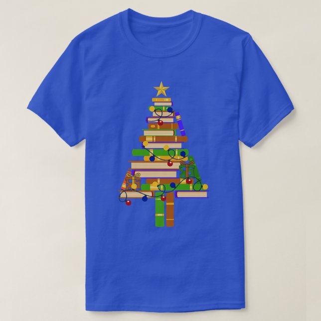 Camiseta Família Bibliotecária de Livros Lendo Luz da Árvor (Frente do Design)