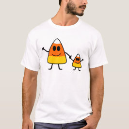 Camiseta Família bonito do milho de doces do Dia das Bruxas