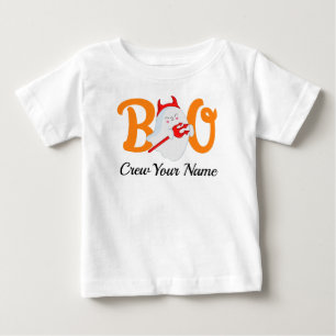 Camiseta Família Boo Crew Orange Halloween Personalizada