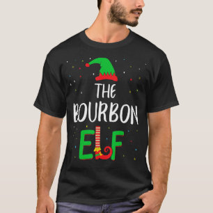 Camiseta Família Bourbon Elf Correspondendo Pjs De Natal En