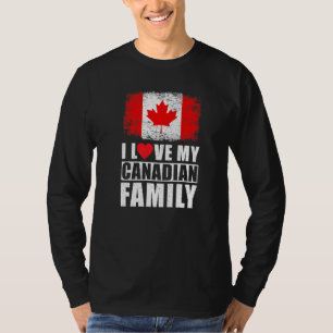 Camiseta Família Canadiana I Love My Canadian Family Canada