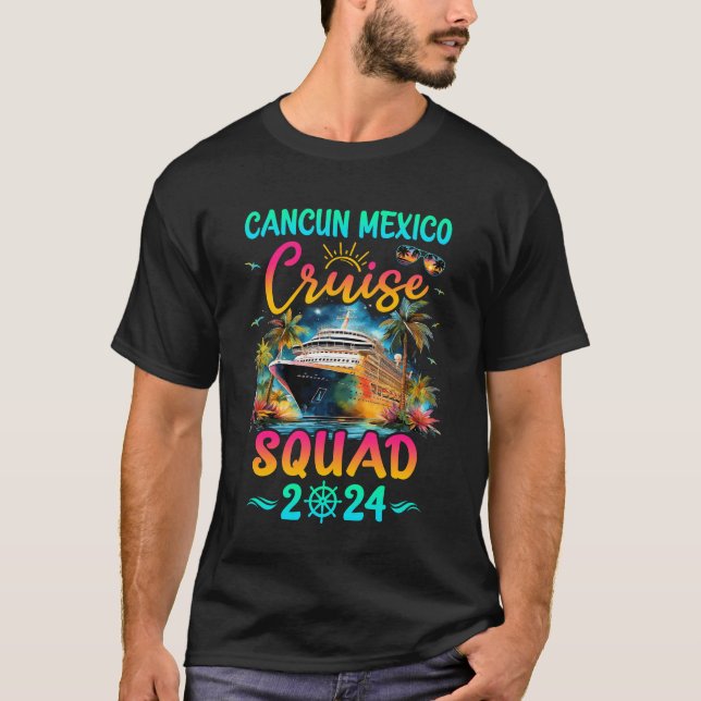 Camiseta Família Cancun México Cruise Squad 2024 Summer Vac (Frente)