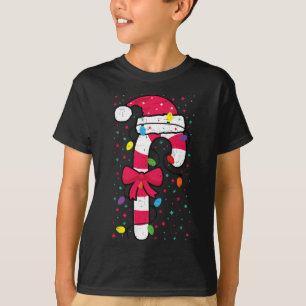 Camiseta Família Candy Cane Crew de Luzes de Natal Correspo