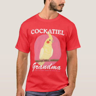 Camiseta Família Cockatiel Grandma Bird Proprietária da Coc
