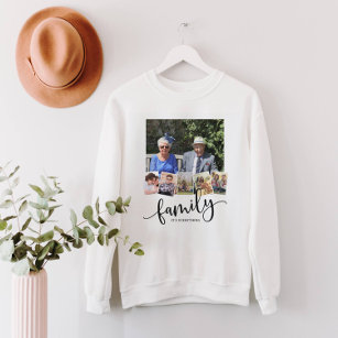 Camiseta Família, Colagem Personalizada da Família 6 Fotogr
