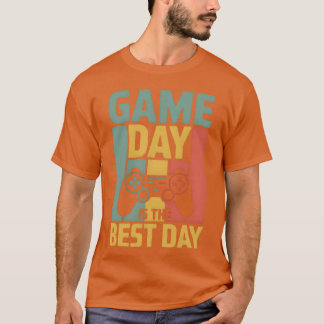 Camiseta Família Colorida de Design de Celebração de Jogos