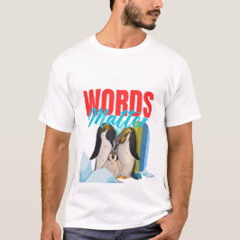 Camiseta Família Colorida de Pinguins Amor
