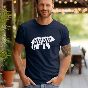 Camiseta Família Combinando Urso Papa Marinha