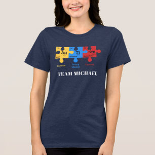 Camiseta Família Correspondente Conscientização do Autismo
