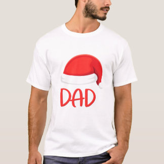 Camiseta Família Correspondente de Chapéu de Papai Noel