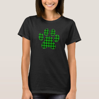 Camiseta Família Correspondente Pata de Cachorrinho Xadrez 
