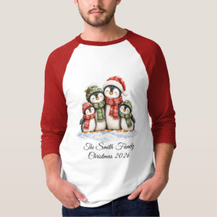 Camiseta Família Correspondente Pinguim Natal Papai Persona